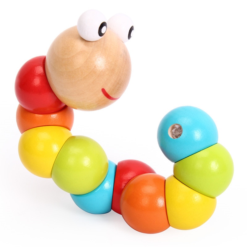 Wooden Caterpillar Montessori Toy